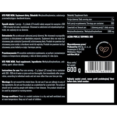 Pure MSM Powder 600 гр | KFD Nutrition Pure MSM Powder 600 гр | KFD NutritionПодпомага здравето на ставите
Облекчава болката след интензивна тренировка
Подобрява състояния, причинени от алергия
Чист МСМ (Pure MSM) на прах на топ цена от KFD N Pure MSM Powder 600 гр | KFD Nutrition Подпомага здравето на ставите Облекчава болката след интензивна тренировка Подобрява състояния, причинени от алергия Чист МСМ (Pure MSM) на прах на топ цена от K Pure MSM Powder 600 гр | KFD Nutrition Подпомага здрав