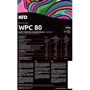 Regular+ WPC 80 Powder 3000 гр Ванилов сладолед | KFD Nutrition Regular+ WPC 80 Powder 3000 гр Ванилов сладолед | KFD Nutrition