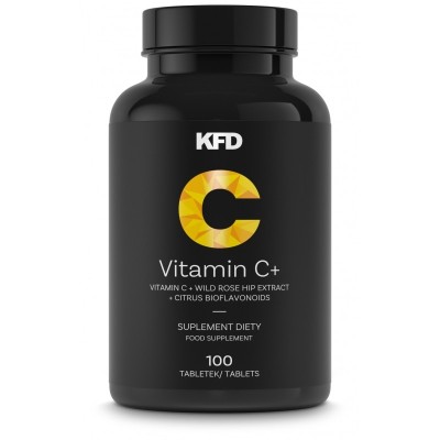 Vitamin C+ 100 таблетки | KFD Nutrition Стимулира и подпомага имунната система Добро средство срещу настинка и грип Регулира телесната маса и поддържа теглото под контрол Витамин C+ на таблетки е на топ це Vitamin C+ 100 таблетки | KFD Nutrition Стимулира