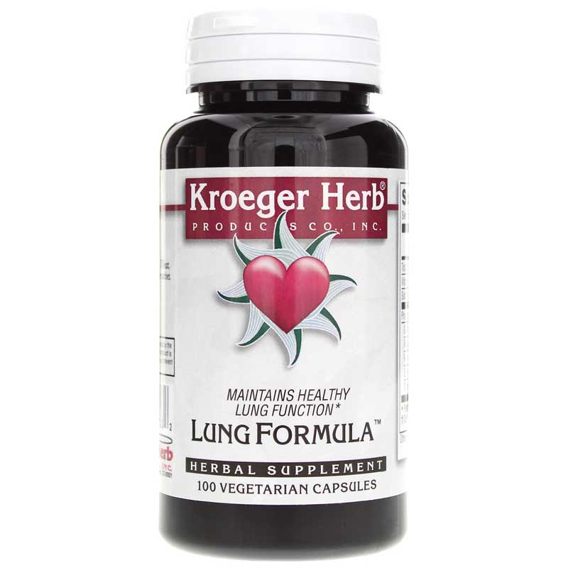 Lung Formula 100 вегетариански капсули | Kroeger Herb Изцяло естествен продукт Поддържа здравословна белодробна функция За детоксикация на белия Ви дроб Стимулира имунната система Предпазва от развитие Lung Formula 100 вегетариански капсули | Kroeger Herb