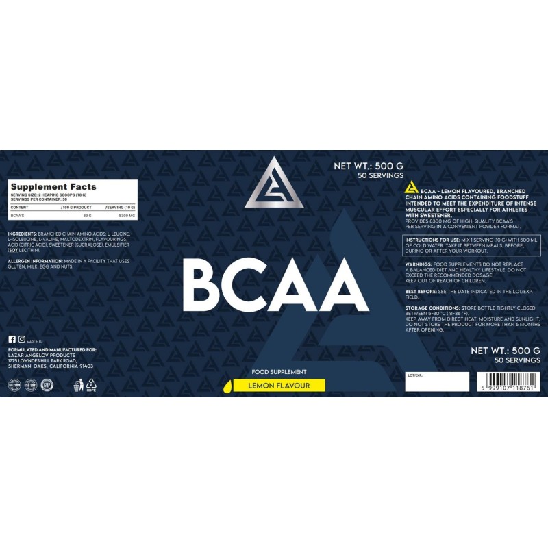 BCAA Powder 500 гр | Lazar Angelov Nutrition BCAA Powder 500 гр | Lazar Angelov Nutrition