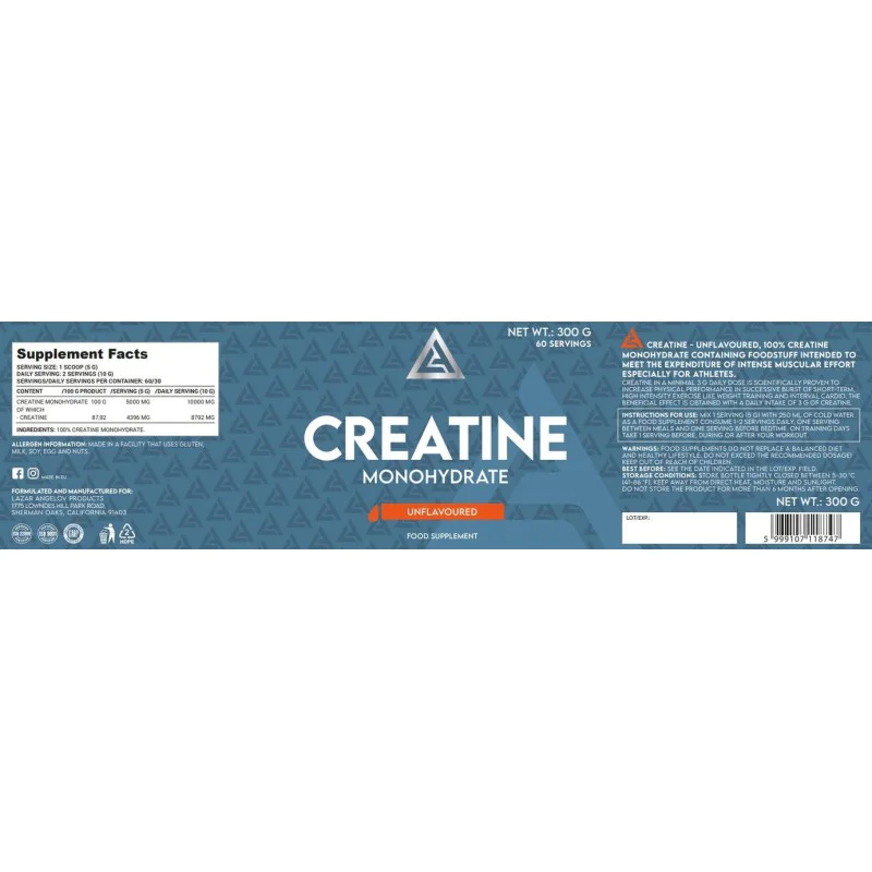 Creatine Monohydrate Powder 300 гр I Lazar Angelov Nutrition Creatine Monohydrate Powder 300 гр I Lazar Angelov Nutrition