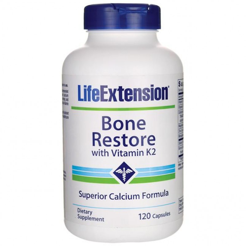 Bone Restore with Vitamin K2 120 капсули | Life Extension