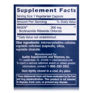 NAD+ Cell Regenerator Nicotinamide Riboside 300 мг 30 веге капсули | Life Extension