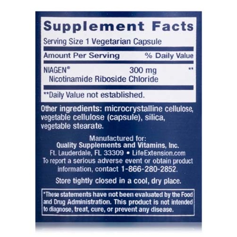 NAD+ Cell Regenerator Nicotinamide Riboside 300 мг 30 веге капсули | Life Extension NAD+ Cell Regenerator Nicotinamide Riboside 300 мг 30 веге капсули | Life ExtensionАктивира гените за дълголетие
Възвръща характерния за младостта клетъчен метабо [NAD+ Cell Regenerator Nicotinamide Riboside 300 мг 30 веге капсули | Life Extension Активира гените за дълголетие Възвръща характерния за младостта клетъчен метаболизъм Подпомага производството на клетъчна ен