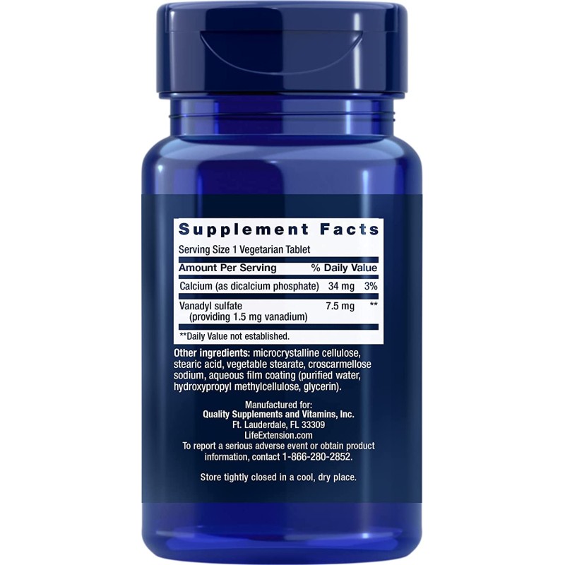Vanadyl Sulfate 7.5 мг 100 веге капсули | Life Extension Vanadyl Sulfate 7. Vanadyl Sulfate 7.5 мг 100 веге капсули | Life Extension Грижи се за здравето на панкреаса В помощ на хората, страдащи от диабет Регулира глюкозата в кръвта Ванадил Сулфат 7.5 мг на капсули е на топ цена о Vanadyl Sulfate 7.5 мг 100 веге капсули | Life Ex
