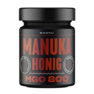 Manuka Honey 800 MGO 250 гр | Madhu Honey 100% автентичен, чист, натурален продукт Суров, без добавени захариди и хербициди Тестван и двойно сертифициран за съдържание на метилглиоксал от най-малко 800 мг/кг Manuka Honey 800 MGO 250 гр | Madhu Honey 100% 
