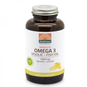 Absolute Omega 3 Fish Oil 1000 мг ЕPA 180 мг/DHA 120 мг 120 капсули | Mattisson Healthstyle