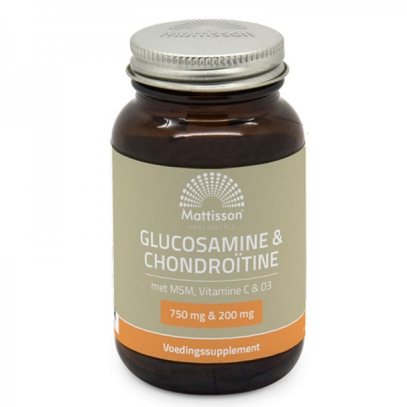 Glucosamine + Chondroitin + MSM with Vitamin C & D3 60 таблетки | Mattisson Healthstyle