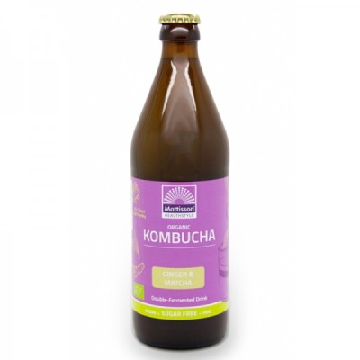 Organic Kombucha with Ginger & Matcha 500 мл | Mattisson Healthstyle