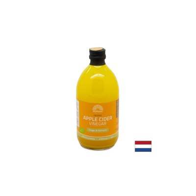 Ябълков оцет с джинджифил и куркума (Organic), 500 ml | Mattisson Healthstyle