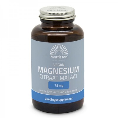 Vegan Magnesium Citrate Malate 120 капсули | Mattisson Healthstyle