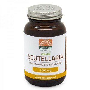 Vegan Scutellaria with Vitamin B, C & Curcumin 60 капсули | Mattisson Healthstyle