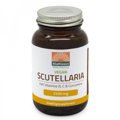 Vegan Scutellaria with Vitamin B, C & Curcumin 60 капсули | Mattisson Healthstyle