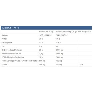 Artrox Powder Collagen + Joint Complex - Малина 500 грама