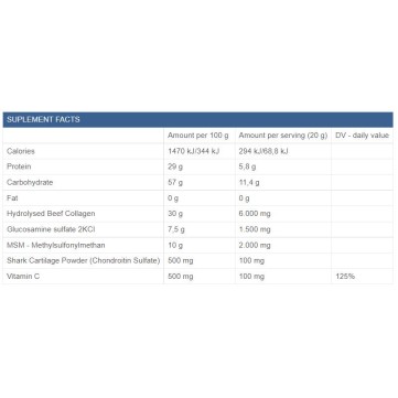 Artrox Powder Collagen + Joint Complex - Малина 500 грама