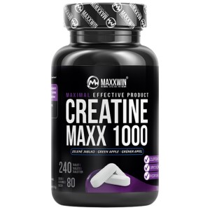 Creatine MAXX 1000 - Flavored - Зелена ябълка 240 Таблетки | MAXXWIN
