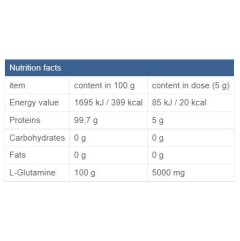 Glutamine Powder Fermented - Неовкусен 300 грама Glutamine Powder Fermented - Неовкусен 300 грама