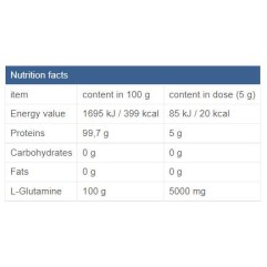 Glutamine Powder Fermented - Неовкусен 300 грама Glutamine Powder Fermented - Неовкусен 300 грама