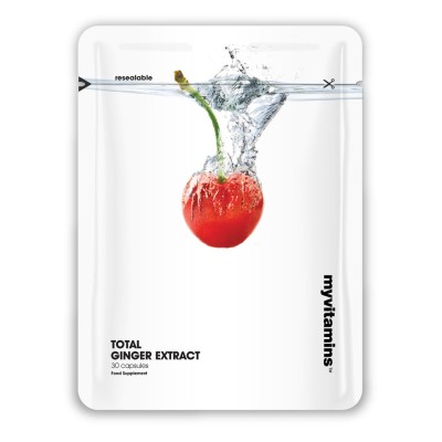 Total Ginger Extract 300 mg 30 capsules I Myvitamins Помага при повръщане и морска болест За пречистване на артериите Намалява холестеролните нива в кръвта Подпомага структурно хрущялите и костите Срещу Total Ginger Extract 300 mg 30 capsules I Myvitamins