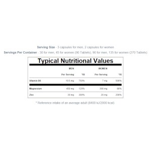 ZMA 90 капсули | Myvitamins