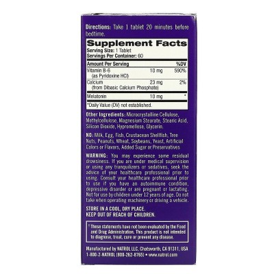 Time Release Advanced Sleep Melatonin 10 мг 60 таблетки | Natrol