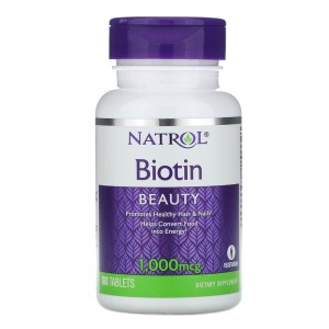 Biotin 1000 мкг 100 таблетки | Natrol Biotin 1000 мкг 100 таблетки | Natrol
