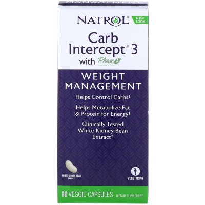 Carb Intercept 3 with Phase2 + Chromium 60 веге капсули | Natrol За здравословно и естествено отслабване Изгаря неприятните мазнини За по-лесно изгаряне на калориите Регулира кръвната захар Ускорява мет Carb Intercept 3 with Phase2 + Chromium 60 веге капс