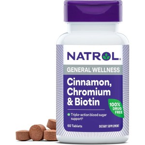 Cinnamon Chromium & Biotin 60 таблетки | Natrol