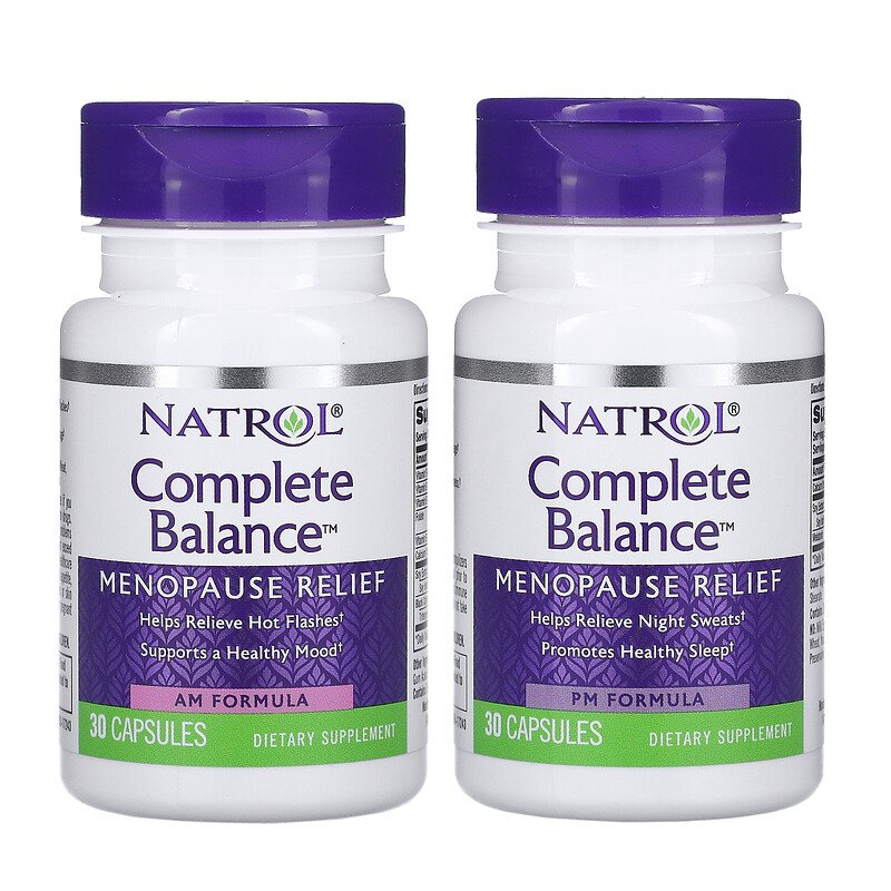 Complete Balance Menopause Relief AM&PM Formula 60 капсули | Natrol