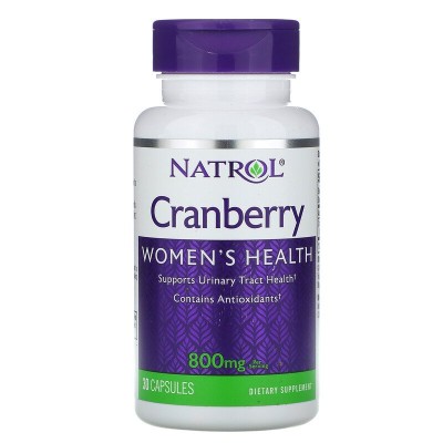 Червена боровинка Cranberry 800 мг 30 капсули | Natrol Има диуретично действие Предотвратява проблемите с пикочните пътища Понижава холестерола Възпрепятства появата на инфекции Какво представлява Че Червена боровинка Cranberry 800 мг 30 капсули | Natrol 