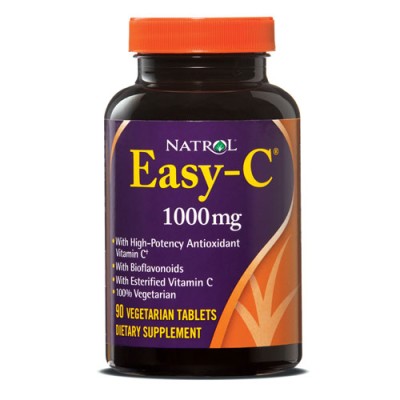 Easy-C 1000 mg + Citrus Bioflavonoids 90 веге таблетки | Natrol Много добър антиоксидант Подпомага сърдечната дейност Предпазва от поява на инфекции Намалява риска от образуване на тромбоцити Ка Easy-C 1000 mg + Citrus Bioflavonoids 90 веге таблетки | Nat