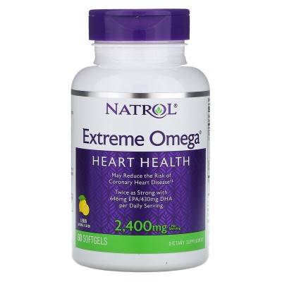 Extreme Omega 1200 мг 60 гел-капсули | Natrol Подпомага сърдечно-съдовата дейност Поддържа ставите здрави Балансира нивата на холестерол и триглицериди Подобрява еластичността на кожата Поддържа нормалн Extreme Omega 1200 мг 60 гел-капсули | Natrol Подпом