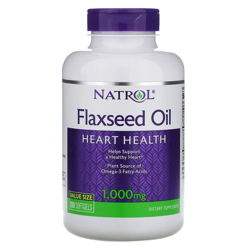 Ленено Масло (FlaxSeed Oil) 1000 мг 200 капсули | Natrol