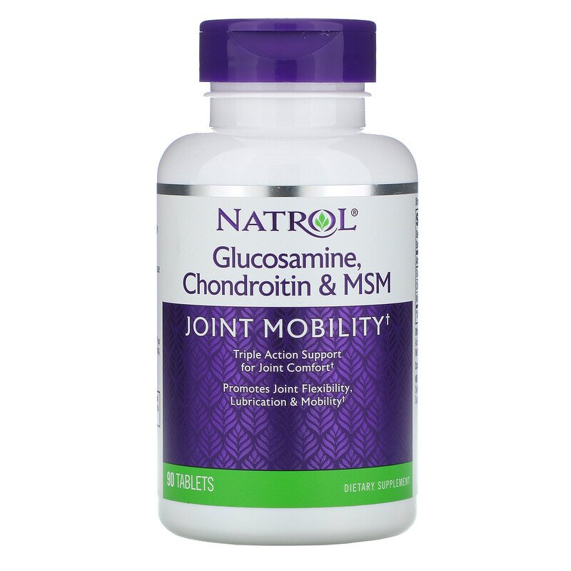 Глюкозамин, Хондроитин и МСМ 90 таблетки | Natrol 