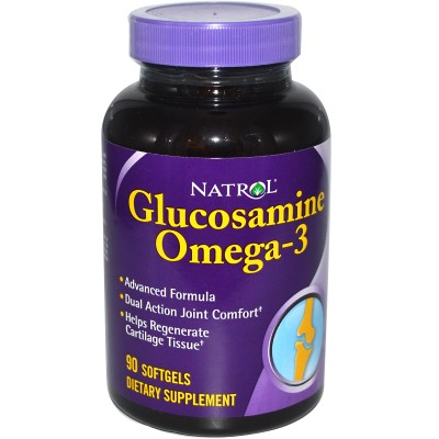 Глюкозамин и Омега-3 (Glucosamine Omega-3) 90 капсули Natrol За здрави стави Помага при травми и навяхвания Потиска процесите на възпаления Помага при артрит и остеопороза Какво представляв Глюкозамин и Омега-3 (Glucosamine Omega-3) 90 капсули Natrol За з