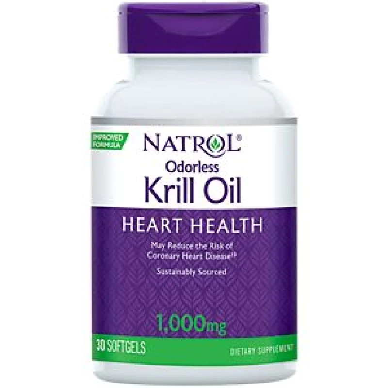 Omega-3 Krill Oil 1000 мг 30 гел-капсули | Natrol Superba® Krill Oil - 100% чист NKO (екстракт от крил)! Балансира нивата на холестерола Подобрява здравето на сърцето и мозъка Поддържа функцията и здра Omega-3 Krill Oil 1000 мг 30 гел-капсули | Natrol Sup