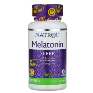 Melatonin (Time Release) 3 мг 100 таблетки | Natrol Melatonin (Time Release) 3 мг 100 таблетки | Natrol