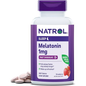 Melatonin Fast Dissolve Strawberry 1 мг 90 таблетки | Natrol