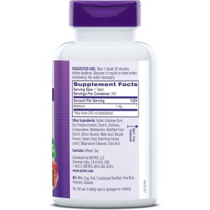 Melatonin Fast Dissolve Strawberry 1 мг 90 таблетки | Natrol