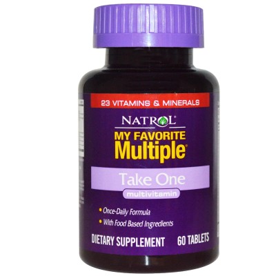 My Favorite Multiple Take One мултивитамини 60 таблетки | Natrol С богато съдържание на витамини и минерали Подсилват имунитета Важни за здравето на сърцето За здрави кости My Favorite Multiple Take One My Favorite Multiple Take One мултивитамини 60 табле