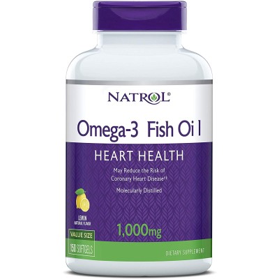 Omega-3 Fish Oil 1000 мг 150 гел-капсули | Natrol За здраво сърце и силен имунитет Срещу проблеми със ставите За подобряване на когнитивните функции Намалява стреса и напрежението Срещу проблеми с очите Omega-3 Fish Oil 1000 мг 150 гел-капсули | Natrol За