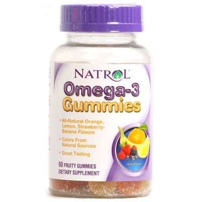 Omega-3 Gummies 60 дражета | Natrol Проявява противовъзпалителни свойства Помага за правилната мозъчна дейност Дава енергия Подобрява настроението Стимулира имунната защита Ускорява обмяната на Omega-3 Gummies 60 дражета | Natrol Проявява противовъзпалите