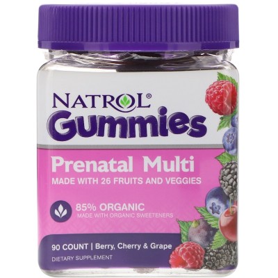 Prenatal Multi Gummies 90 желирани бонбона | Natrol Най-важните полезни елементи за бременността За предотвратяване на различни проблеми както с бременната, така и с нероденото бебе Подпомага развитието на пл Prenatal Multi Gummies 90 желирани бонбона | N