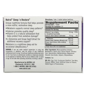 Sleep 'n Restore 20 таблетки | Natrol Sleep 'n Restore 20 таблетки | Natrol