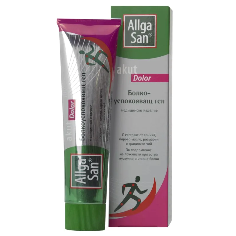 Allga San Akut Dolor Gel 100 мл | Natur Produkt Allga San Akut Dolor Gel 100 мл | Natur ProduktОблекчава напрежение и болки в мускулите и ставите
С естествени растителни екстракти и етерични масла
Подобрява кръвообращението
С успокояващи и ре Allga San Akut Dolor Gel 100 мл | Natur Produkt Облекчава напрежение и болки в мускулите и ставите С естествени растителни екстракти и етерични масла Подобрява кръвообращението С успокояващи и регенериращи Allga San Akut Dolor Gel 100 мл | Natur Produkt О