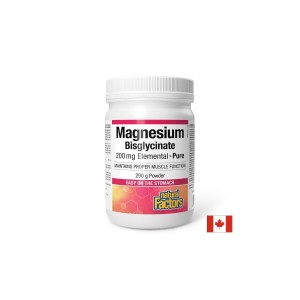 Магнезий (бисглицинат), 200 mg х 290 g прах | Natural Factors