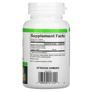 Activated Charcoal 250 мг 90 гел-капсули | Natural Factors
