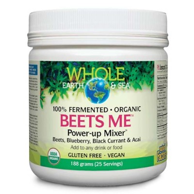Beets Me Power-Up Mixer Whole Earth & Sea 188 гр | Natural Factors 100% ферментирали органик храни Мощно антиоксидантно действие Подсилва имунната защита Предпазва от сърдечни проблеми Подобрява моз Beets Me Power-Up Mixer Whole Earth & Sea 188 гр