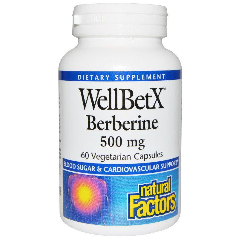 WellBetX Berberine 500 мг 60 вегетариански капсули | Natural Factors